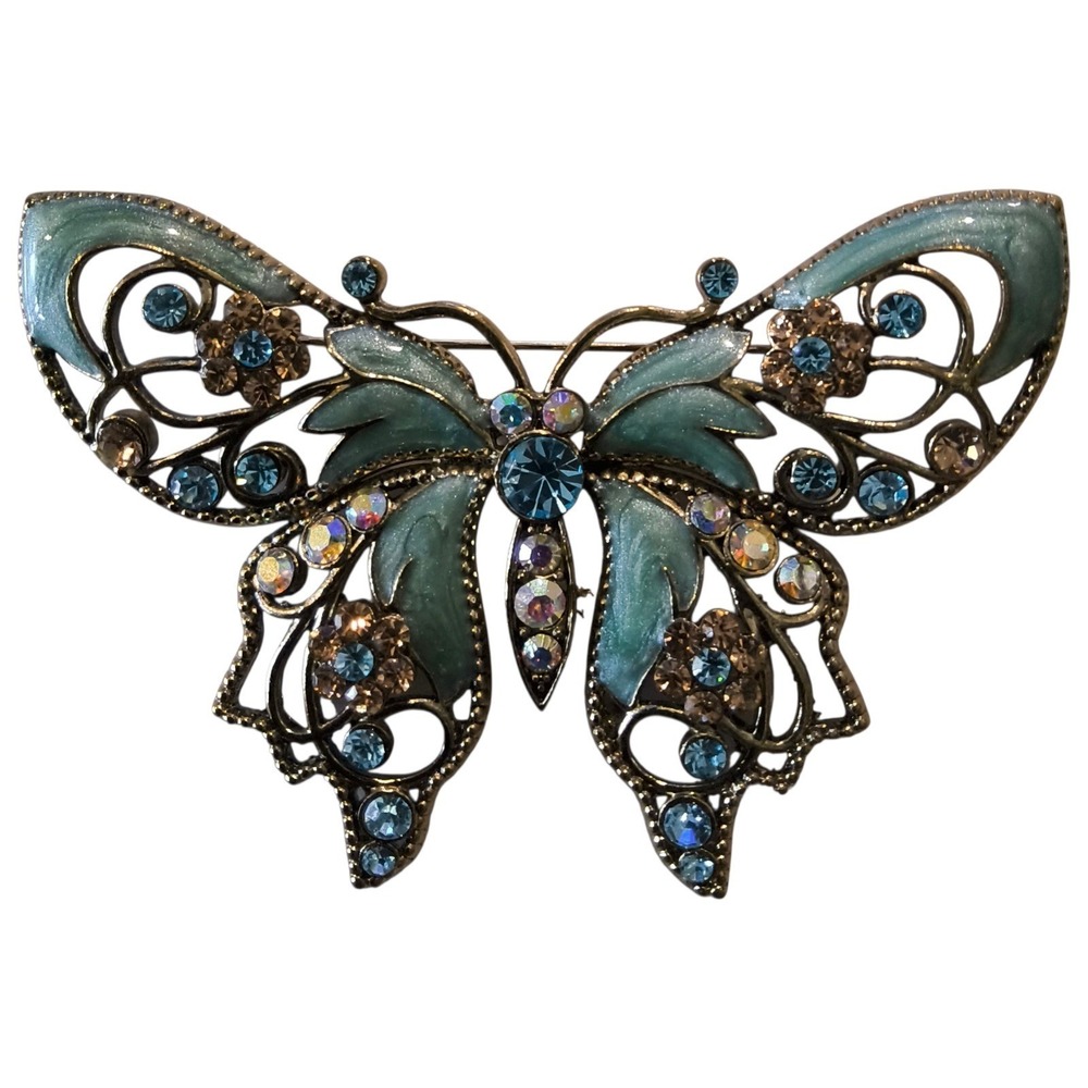 Nina Ricci for‎ Avon Blue Butterfly Statement Brooch